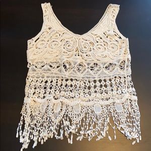 Knit beige tank top